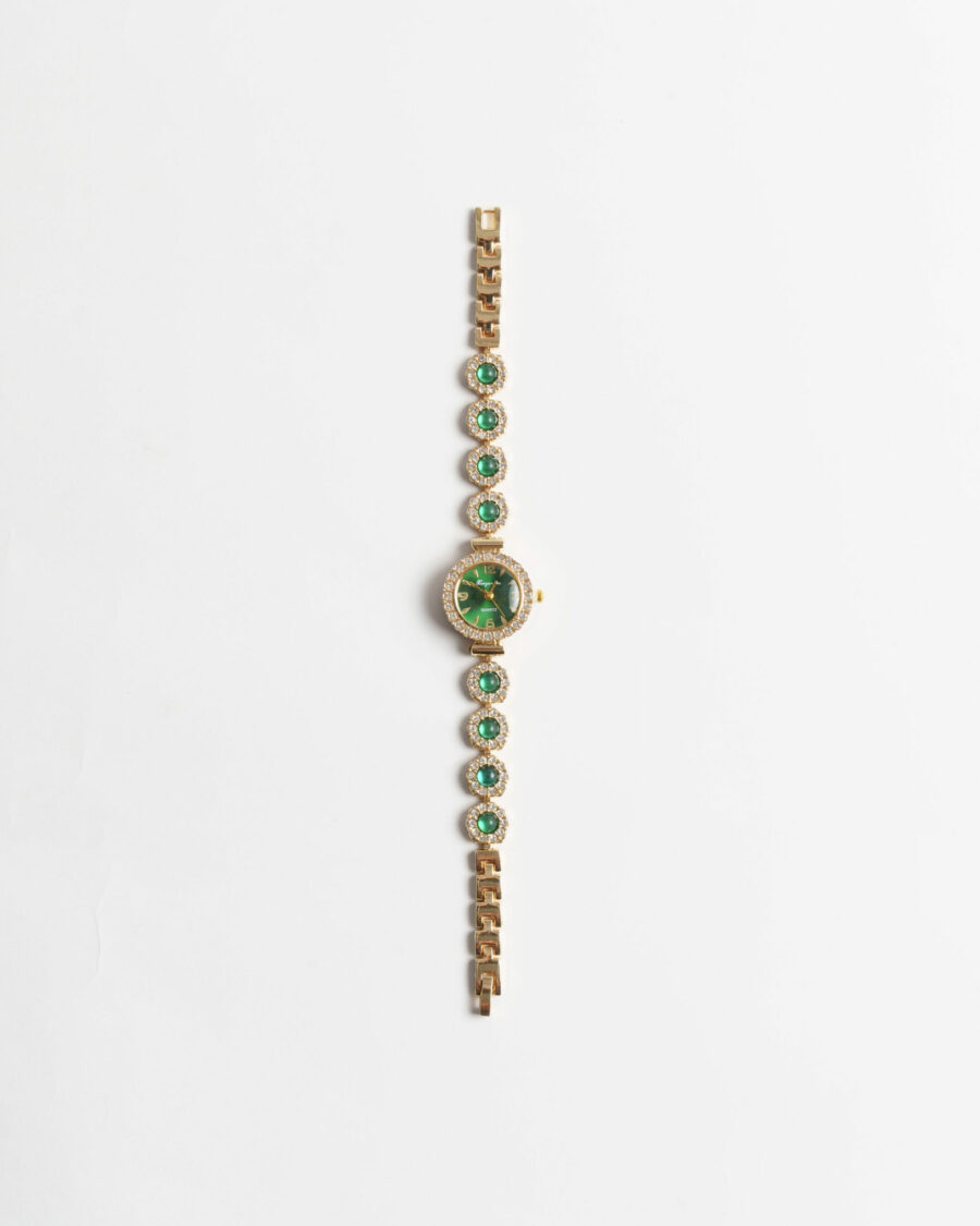 Sage Χρυσό Ρολόι με πέτρες