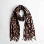 Violet Καφέ Λεοπάρ Εσάρπα