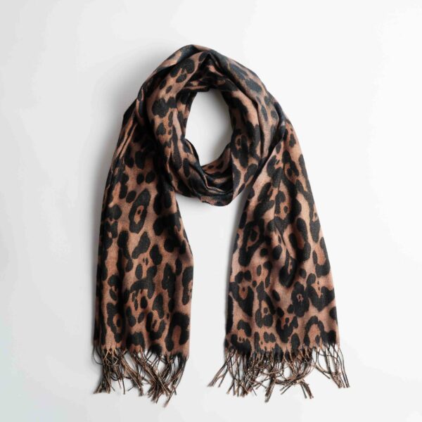 Violet Καφέ Λεοπάρ Εσάρπα