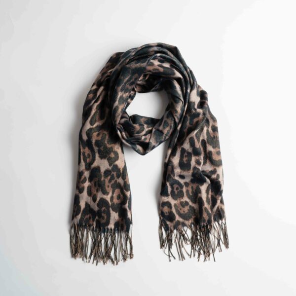 Violet Γκρι Μπεζ Λεοπάρ Εσάρπα