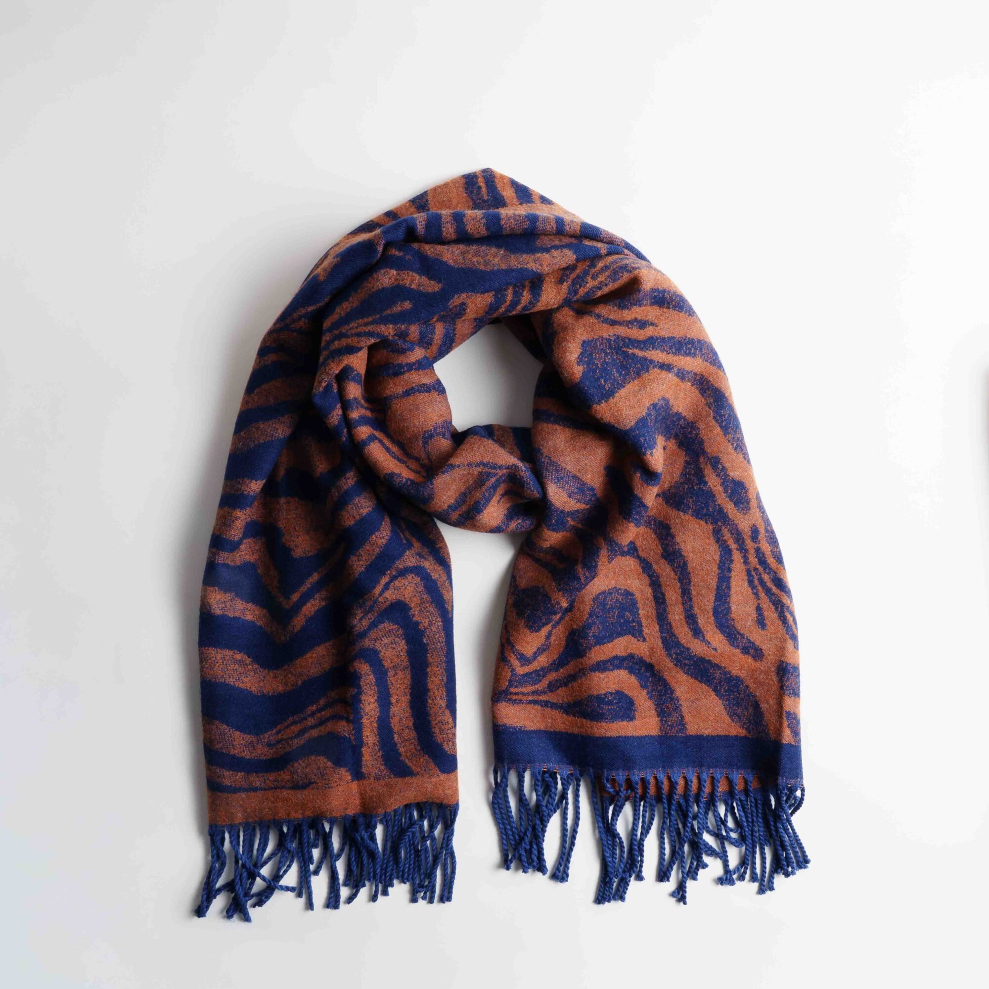 Aeva Μπλε Πορτοκαλί Εσάρπα