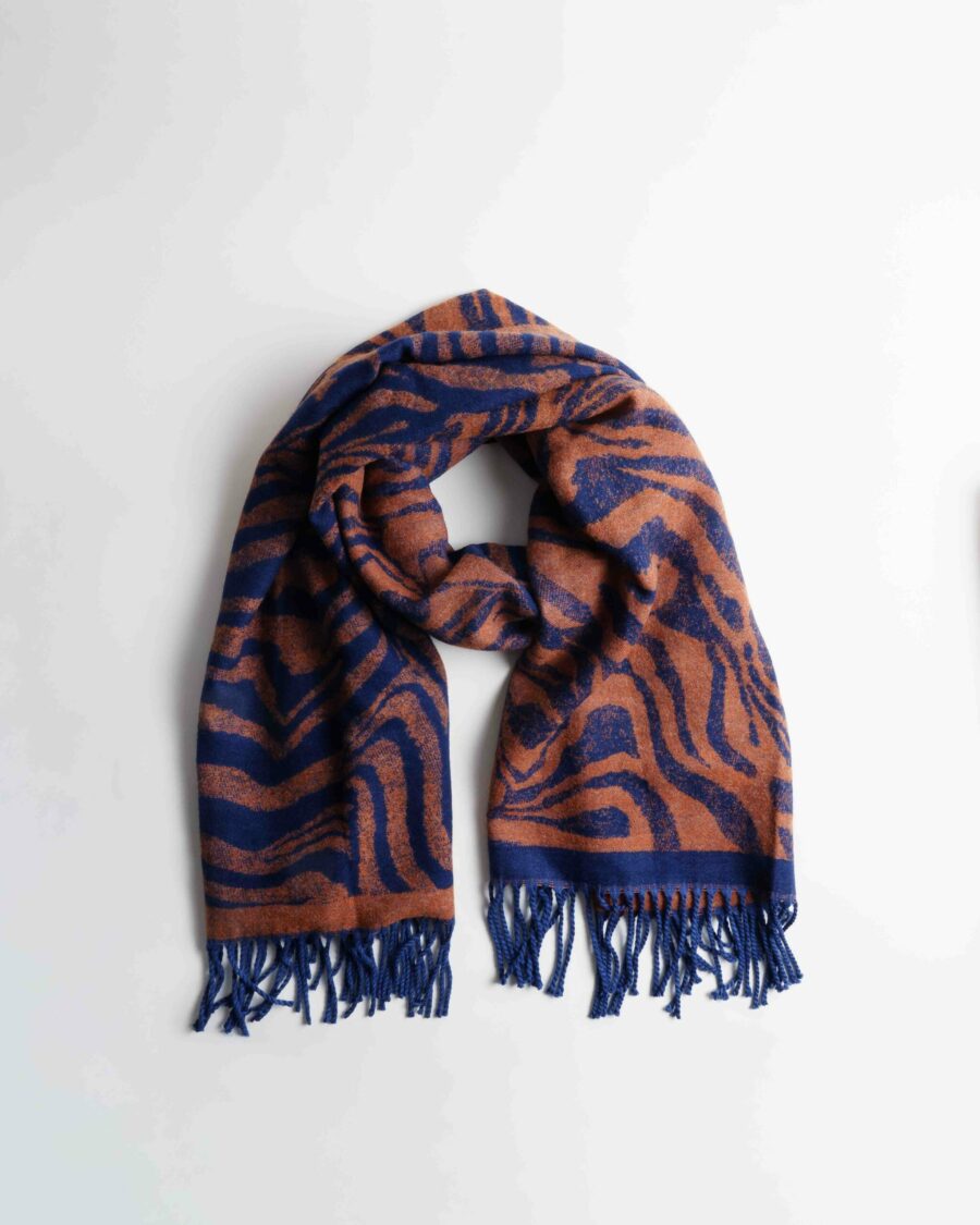 Aeva Μπλε Πορτοκαλί Εσάρπα