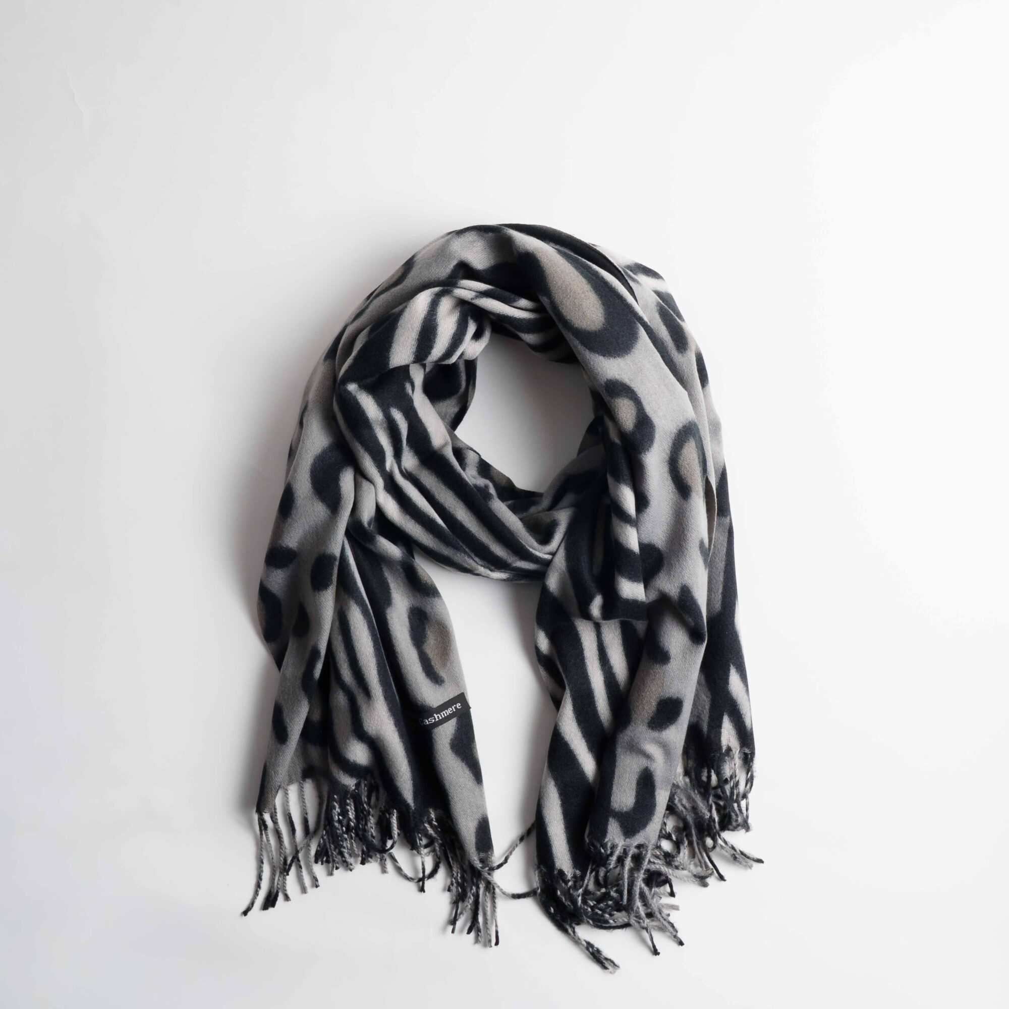 Aelia Γκρι Μαύρη Εσάρπα