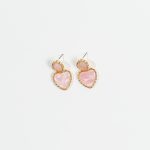 Jaylyn Ροζ Σκουλαρίκια