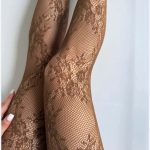 Καλσόν Καφέ Ανοιχτό Δαντέλα