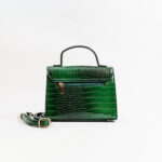 Monic Πράσινη Κροκό Τσάντα