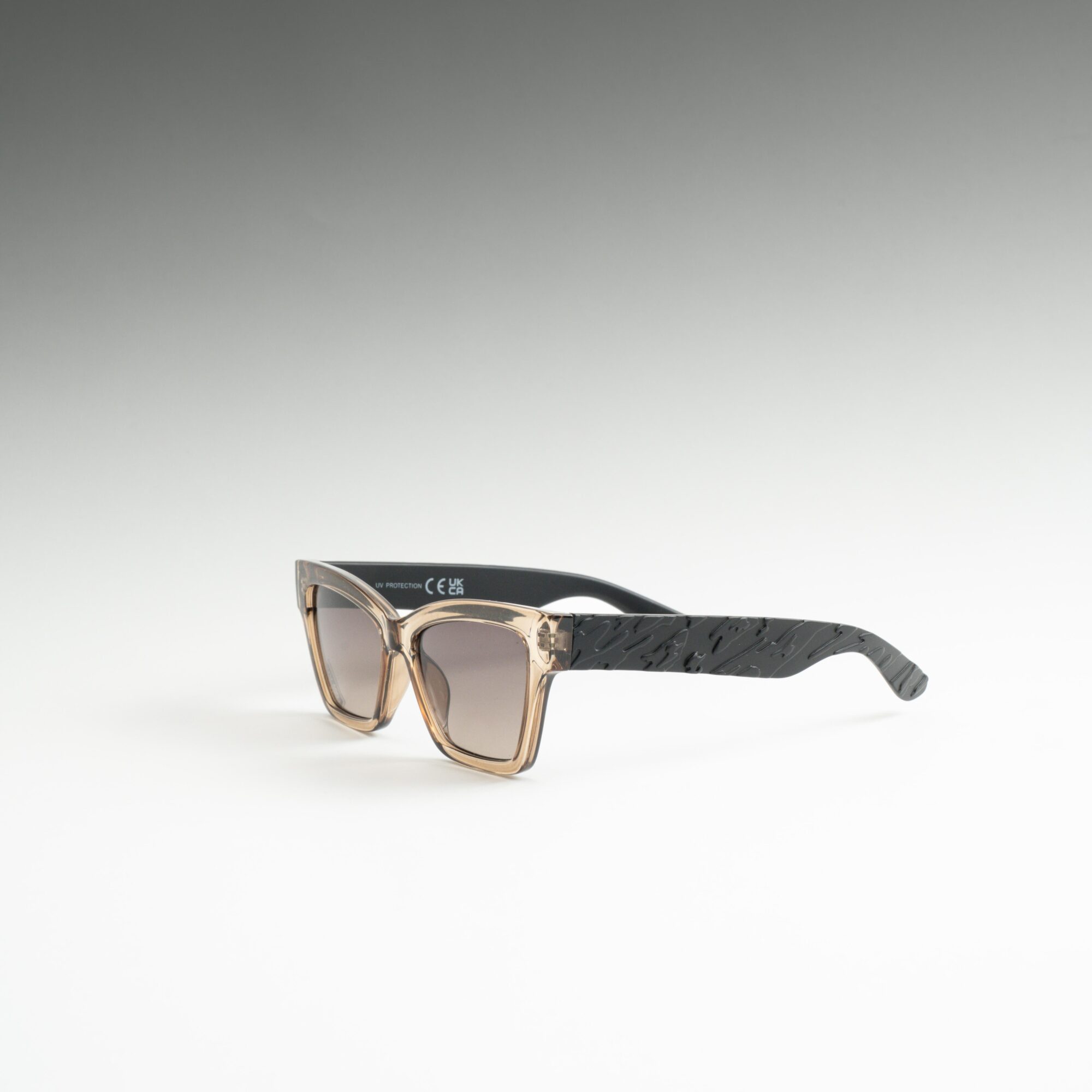 Fay Μπεζ Διάφανα Μαύρα Γυαλιά Ηλίου