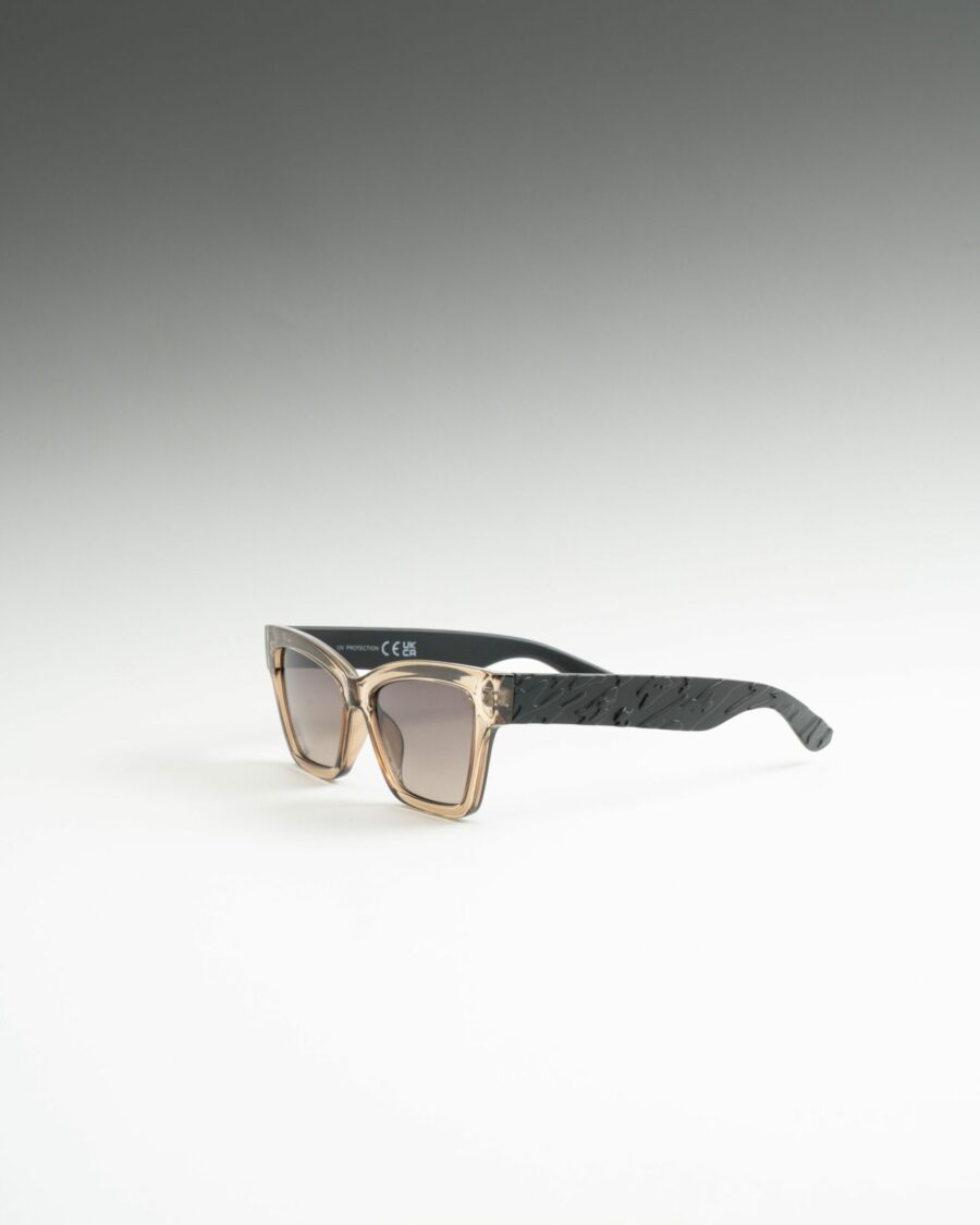 Fay Μπεζ Διάφανα Μαύρα Γυαλιά Ηλίου