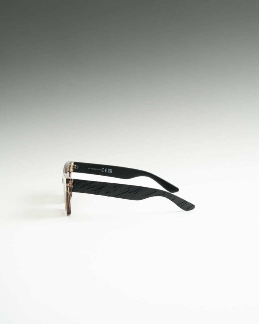 Fay Μπεζ Διάφανα Μαύρα Γυαλιά Ηλίου