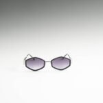 Adelin Ασημί Μαύρα Γυαλιά Ηλίου