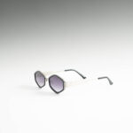 Adelin Ασημί Μαύρα Γυαλιά Ηλίου