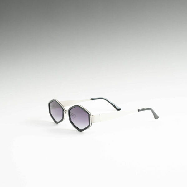 Adelin Ασημί Μαύρα Γυαλιά Ηλίου