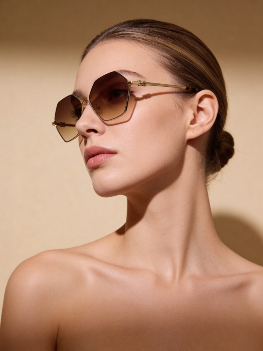 Gigi Χρυσά Γυαλιά Ηλίου Καφέ