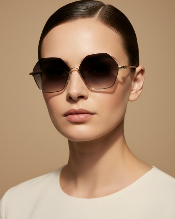 Gigi Χρυσά Γυαλιά Ηλίου Μαύρα Ντεγκράντε