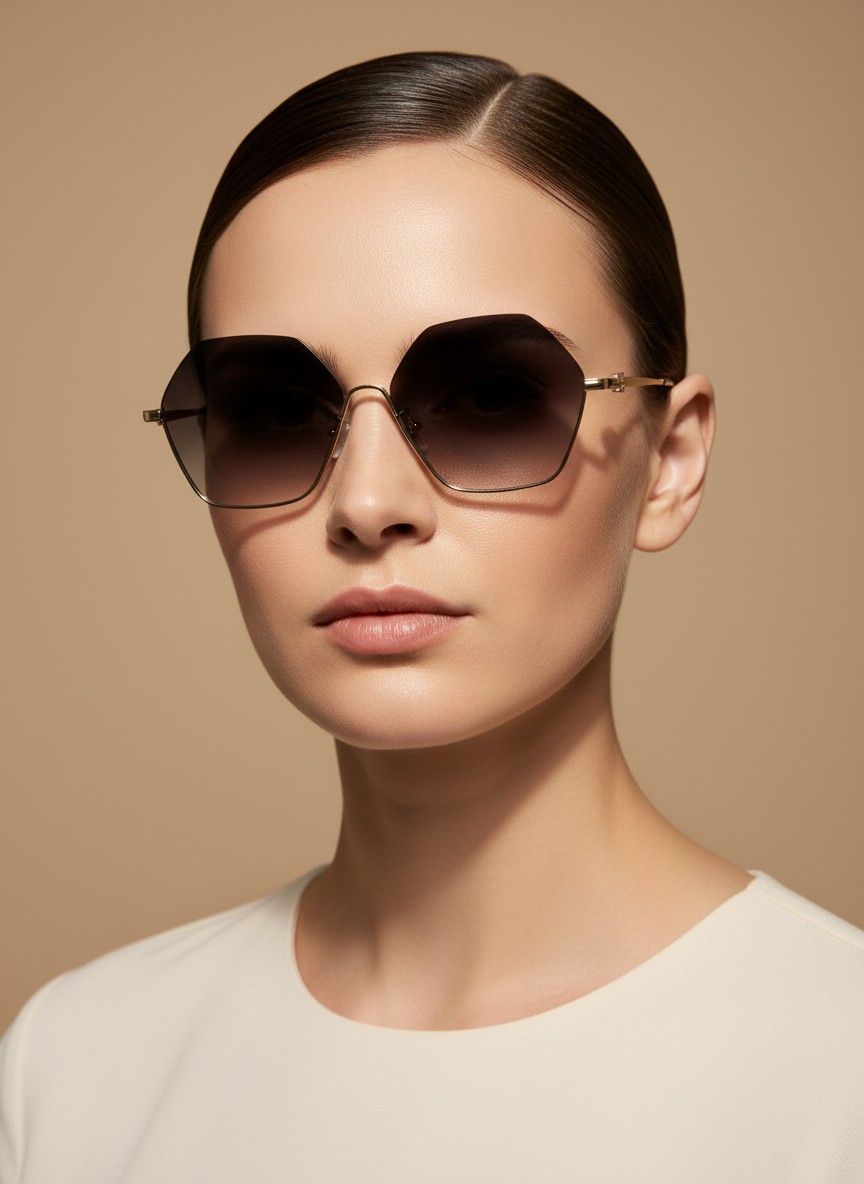 Gigi Χρυσά Γυαλιά Ηλίου Μαύρα Ντεγκράντε