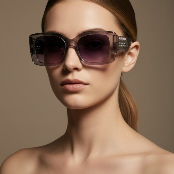 Noni Γυαλιά Ηλίου Γκρι Διάφανα με Ασημένιες Μεταλλικές Λεπτομέρειες