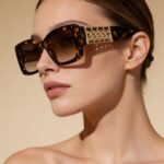 Noni Γυαλιά Ηλίου Καφέ Ταρταρούγα με Χρυσές Μεταλλικές Λεπτομέρειες
