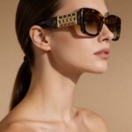 Noni Γυαλιά Ηλίου Καφέ Ταρταρούγα με Χρυσές Μεταλλικές Λεπτομέρειες