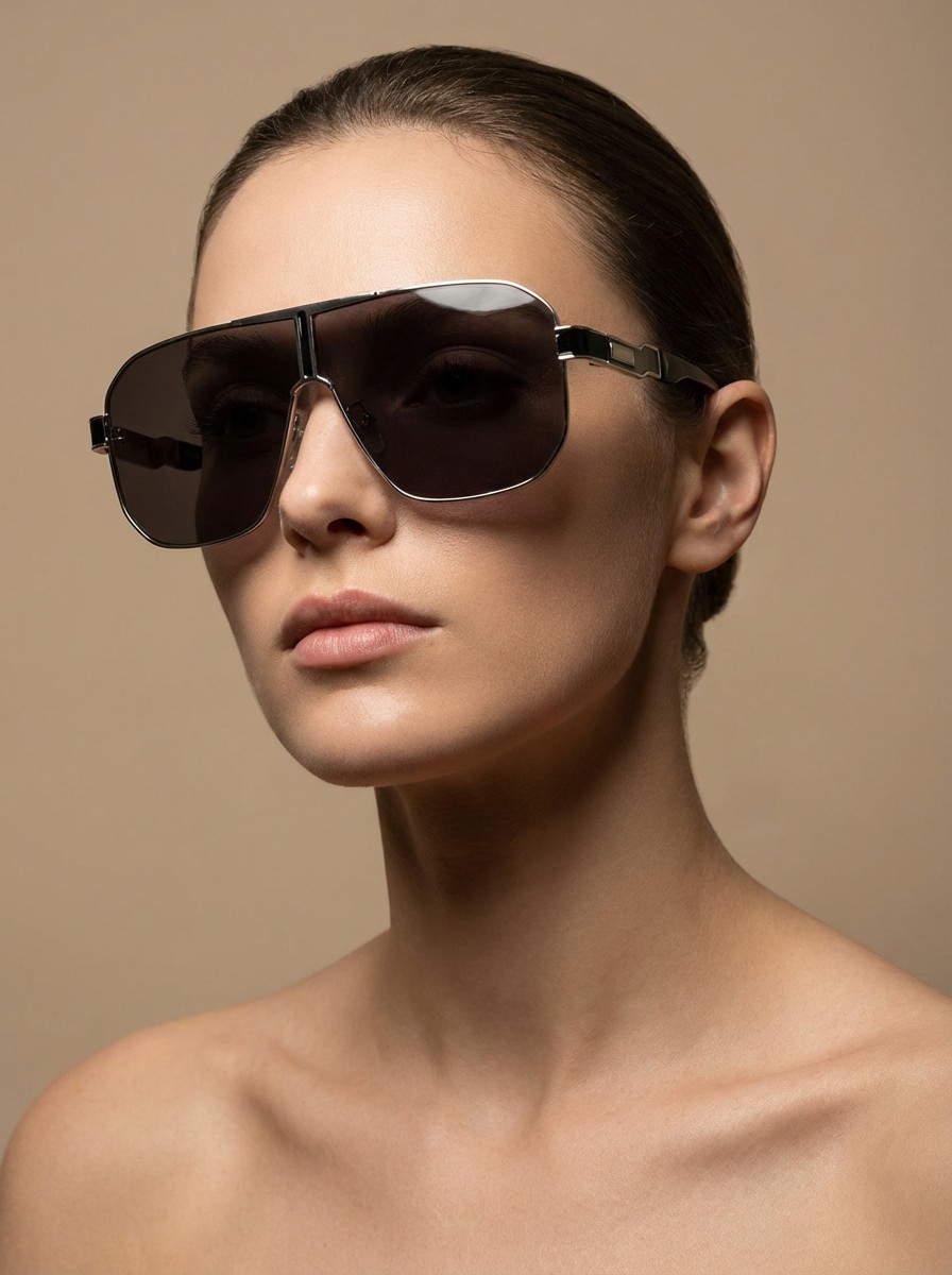 Gelka Μαύρα Ασημί Γυαλιά Ηλίου