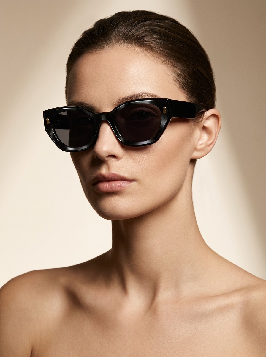 Laoura Άσπρα Μαύρα Γυαλιά Ηλίου