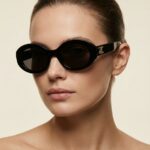 Dafni Μαύρα Οβάλ Γυαλιά Ηλίου