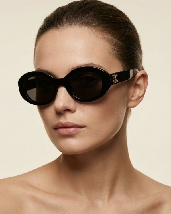 Dafni Μαύρα Οβάλ Γυαλιά Ηλίου