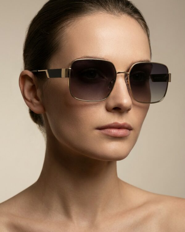 Sergio Χρυσά Μαύρα Γυαλιά Ηλίου