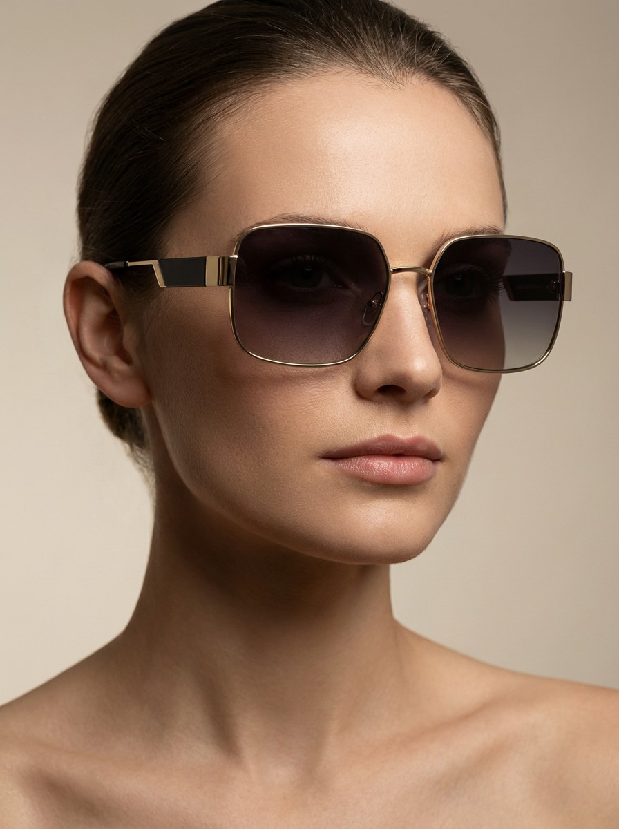 Sergio Χρυσά Μαύρα Γυαλιά Ηλίου