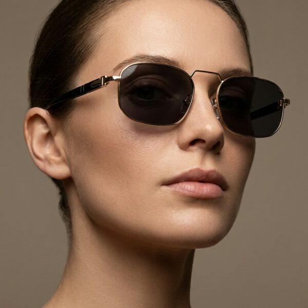 Lila Χρυσά Μαύρα Γυαλιά Ηλίου