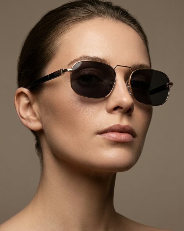 Lila Χρυσά Μαύρα Γυαλιά Ηλίου