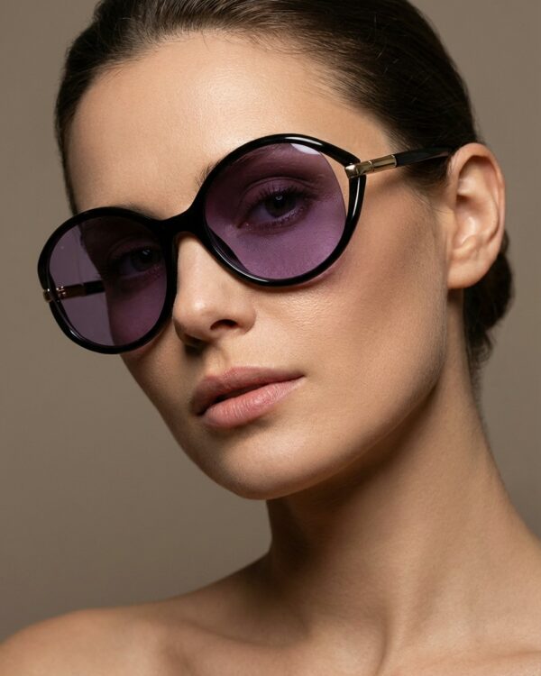 Lol Μαύρο Μωβ Διάφανα Γυαλιά Ηλίου