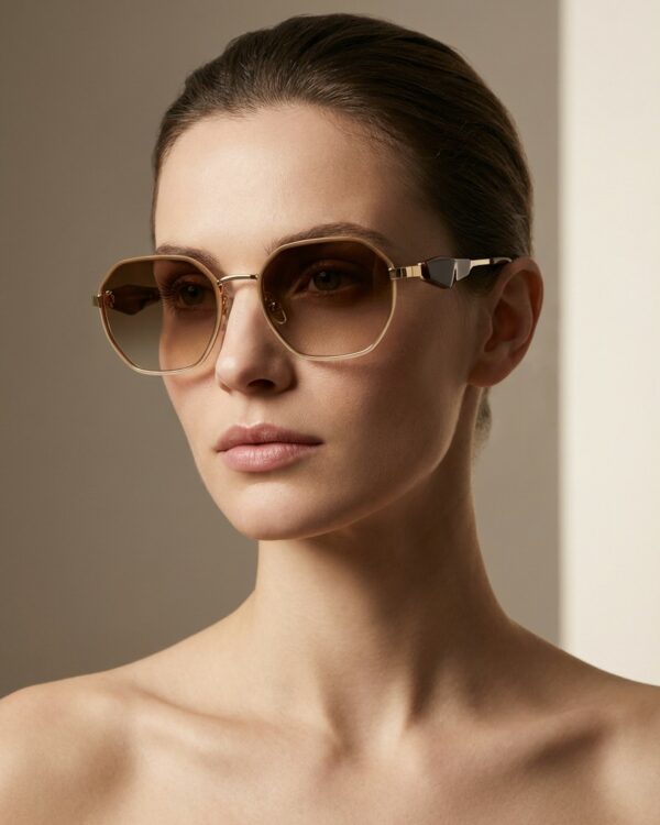 Geok Καφέ 3d Μεταλλικά Γυαλιά ηλίου