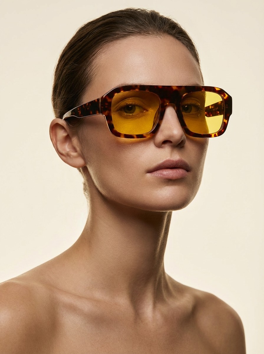 Lolita Κίτρινα Καφέ Ταρταρούγα Γυαλιά Ηλίου