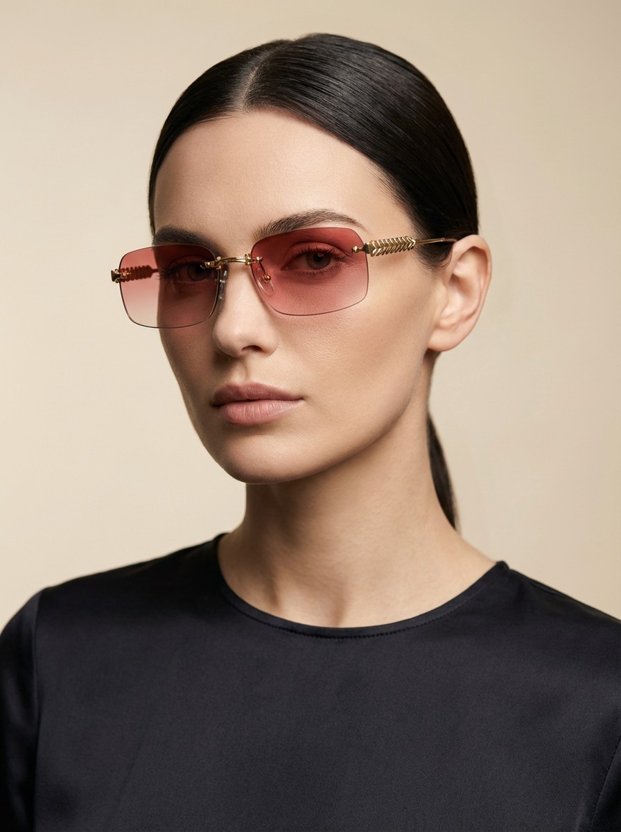 Tol Ροζ Διάφανο Γυαλί Ηλίου