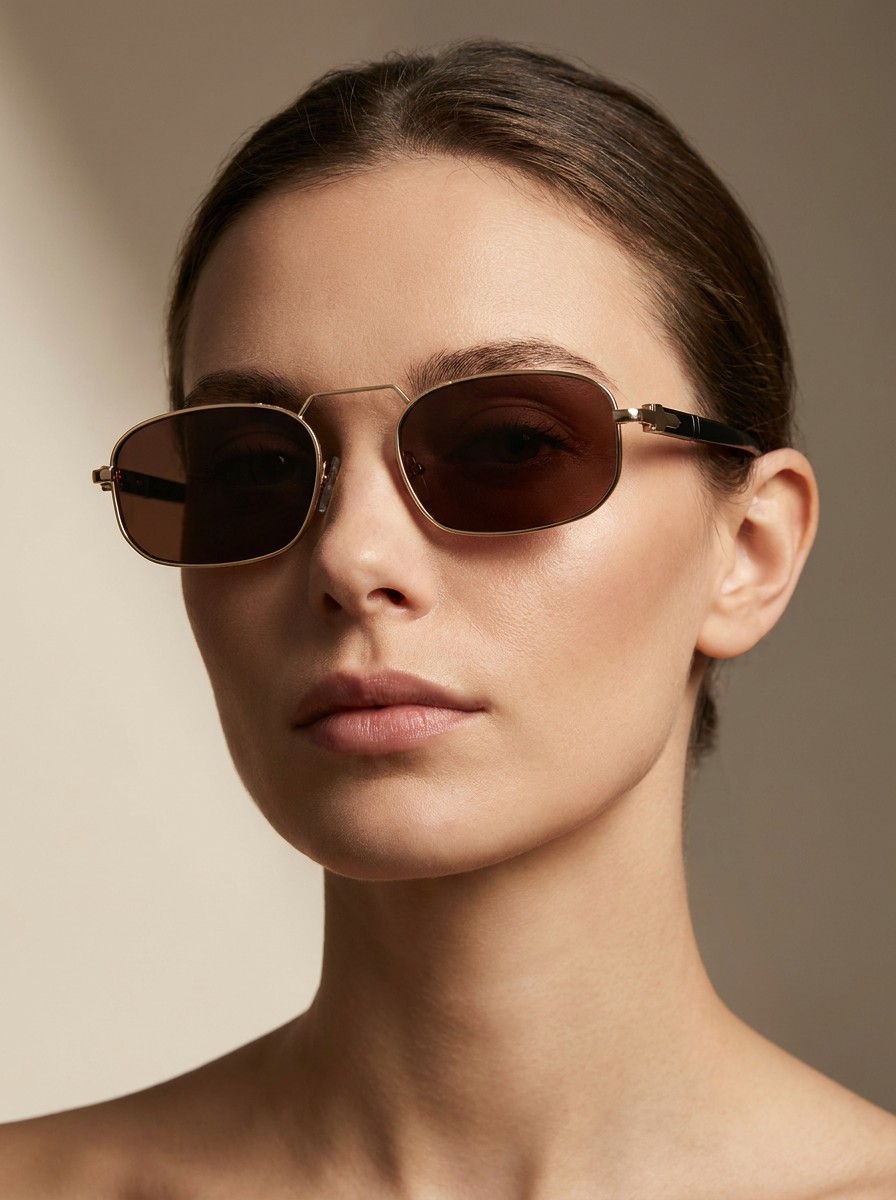 Lila Χρυσά Καφέ Γυαλιά Ηλίου