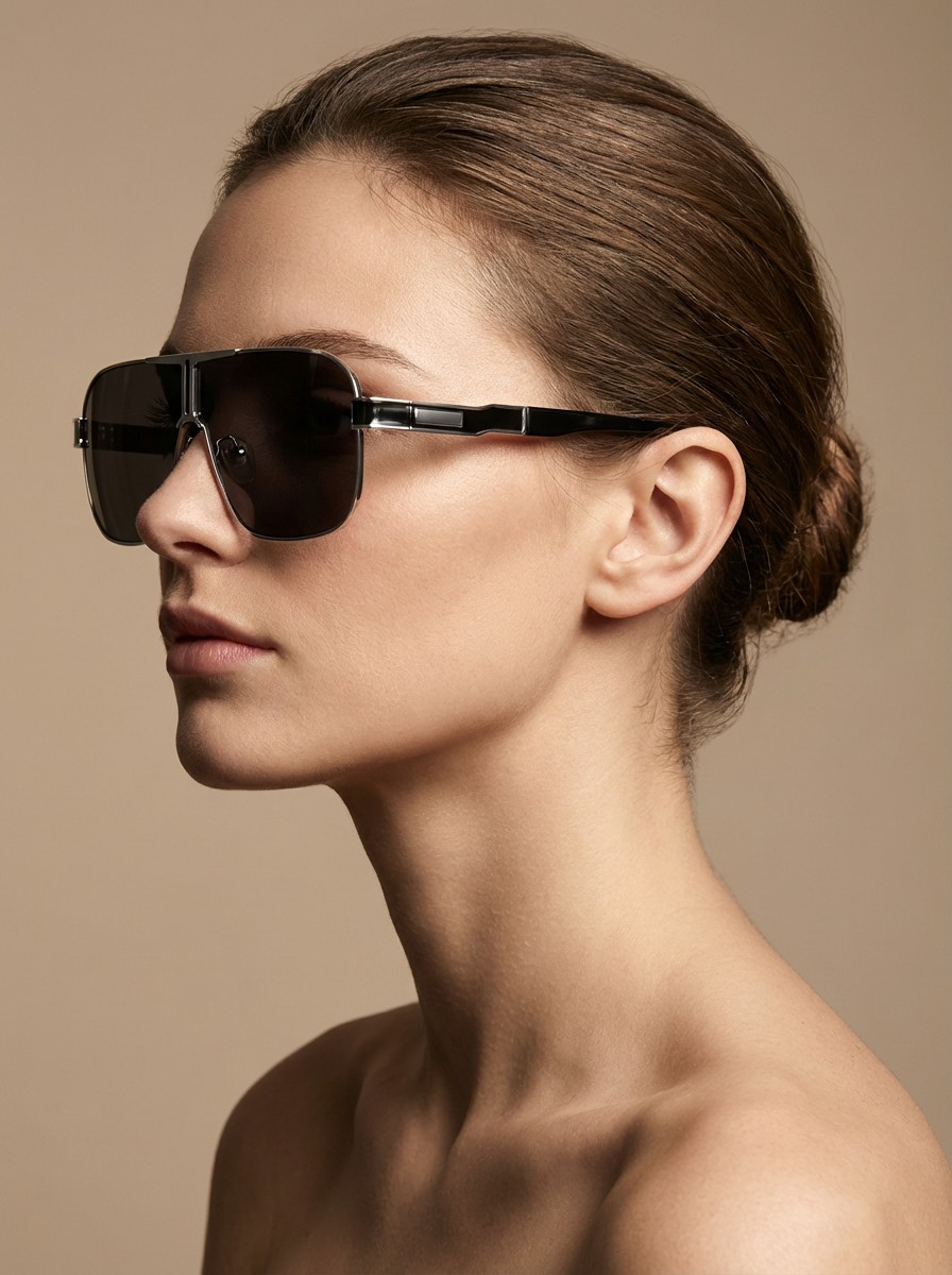 Gelka Μαύρα Ασημί Γυαλιά Ηλίου