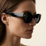 Laoura Μαύρα Μπορντό Γυαλιά ηλίου