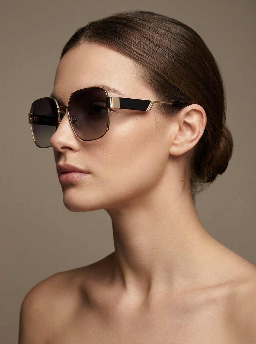 Sergio Χρυσά Μαύρα Γυαλιά Ηλίου