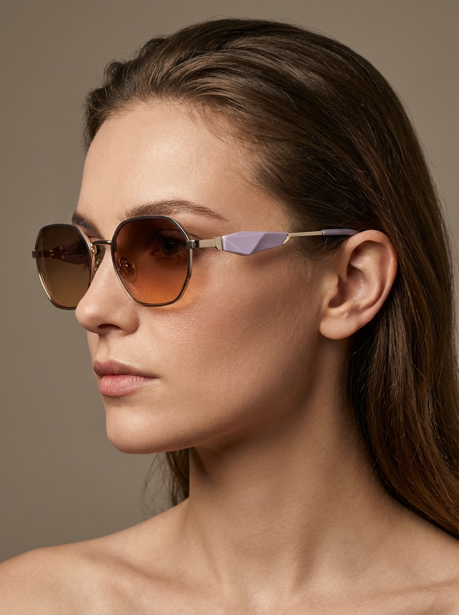 Geok Λιλά 3d γυαλιά ηλίου