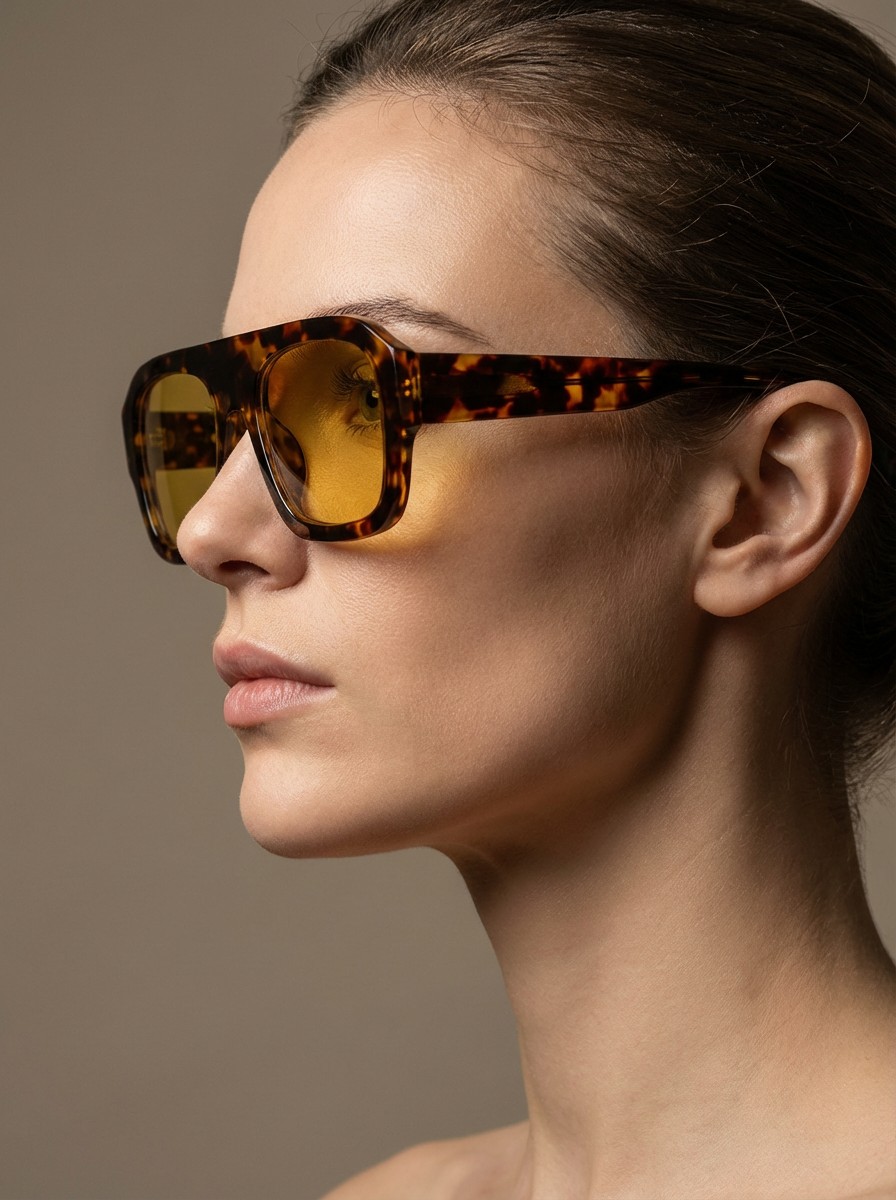 Lolita Κίτρινα Καφέ Ταρταρούγα Γυαλιά Ηλίου