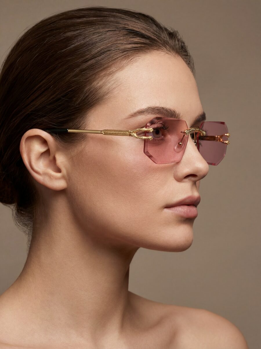 Leon Γυαλιά Ηλίου Ροζ Χρυσό