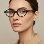 Linda Γυαλιά Bluelight Οβάλ Πράσινα Με Καφέ Βραχίονες
