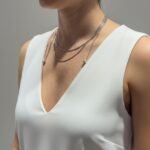 Rila Κολιέ Ασημί Με Μακριά Αλυσίδα