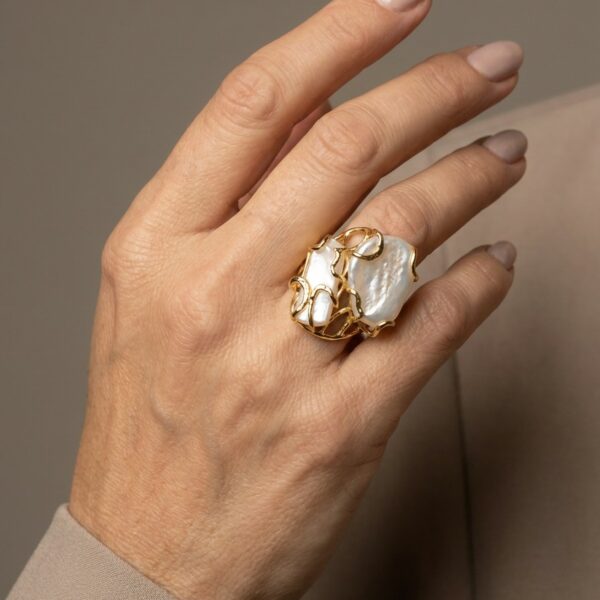 Lily Δαχτυλίδι με λευκή πέτρα