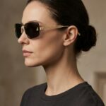 Calista Γυαλιά Ηλίου μαύρα με Χρυσές Λεπτομέρειες