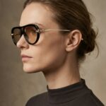 Nicole Γυαλιά ηλίου μαύρα μπεζ  με χρυσές λεπτομέρειες
