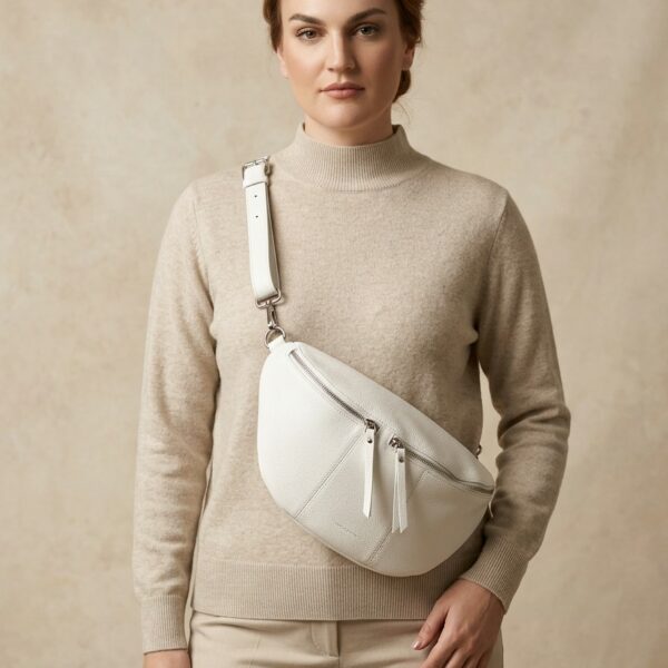 Rova Τσάντα Belt Bag λευκή